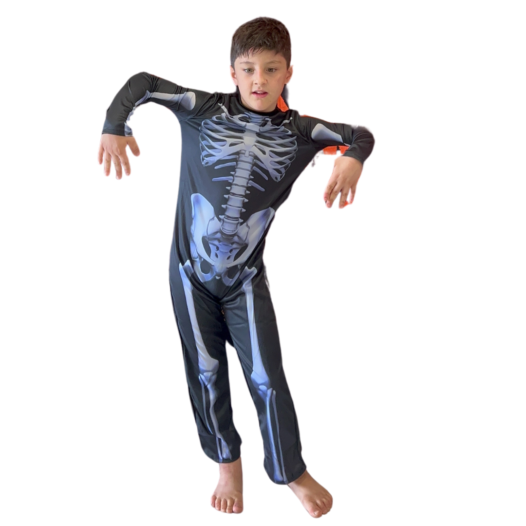 Skeleton Morph Suit Kids