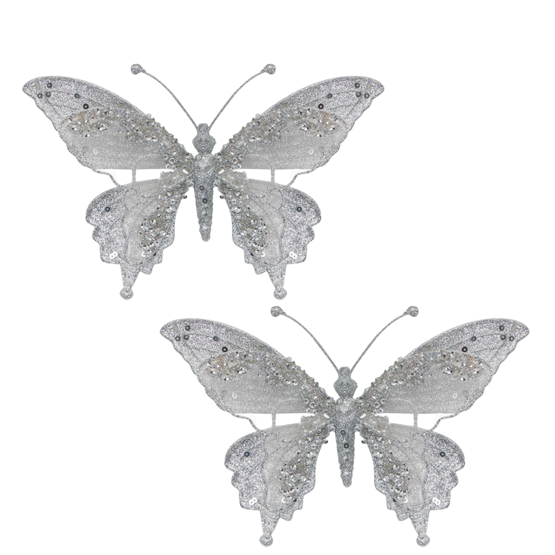2x Butterfly Ornaments