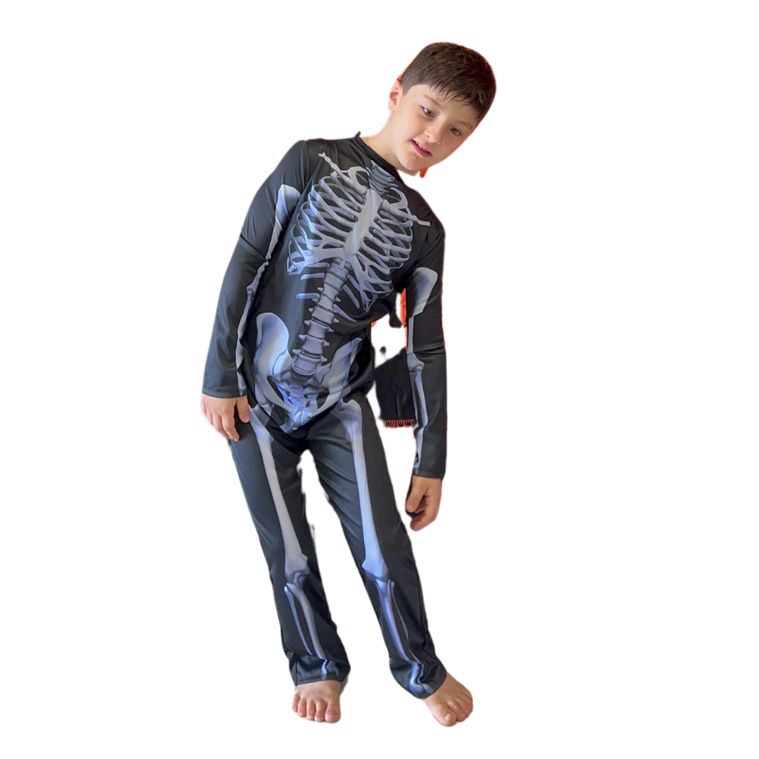 Skeleton Morph Suit Kids