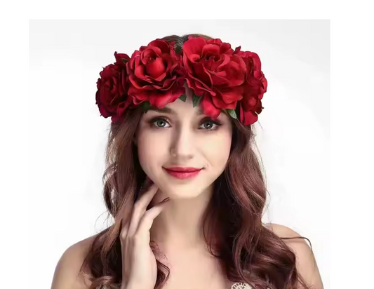 Day of the Dead roses Headband
