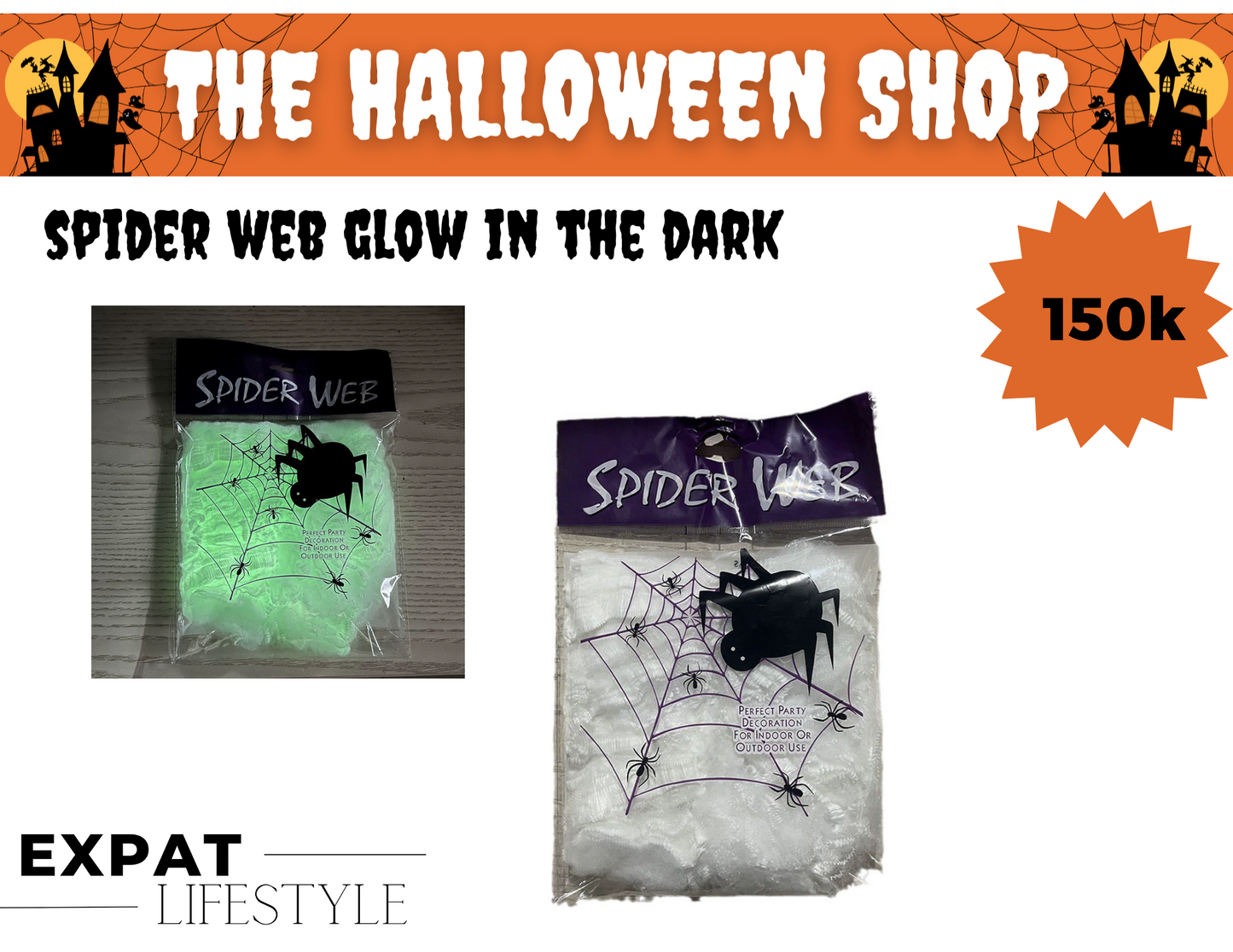 Glow in the Dark Spider Web