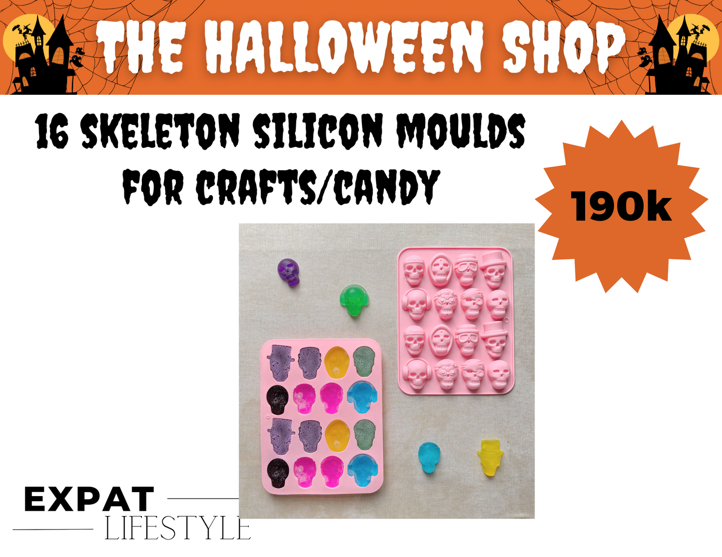 16 skeletons silicon molds