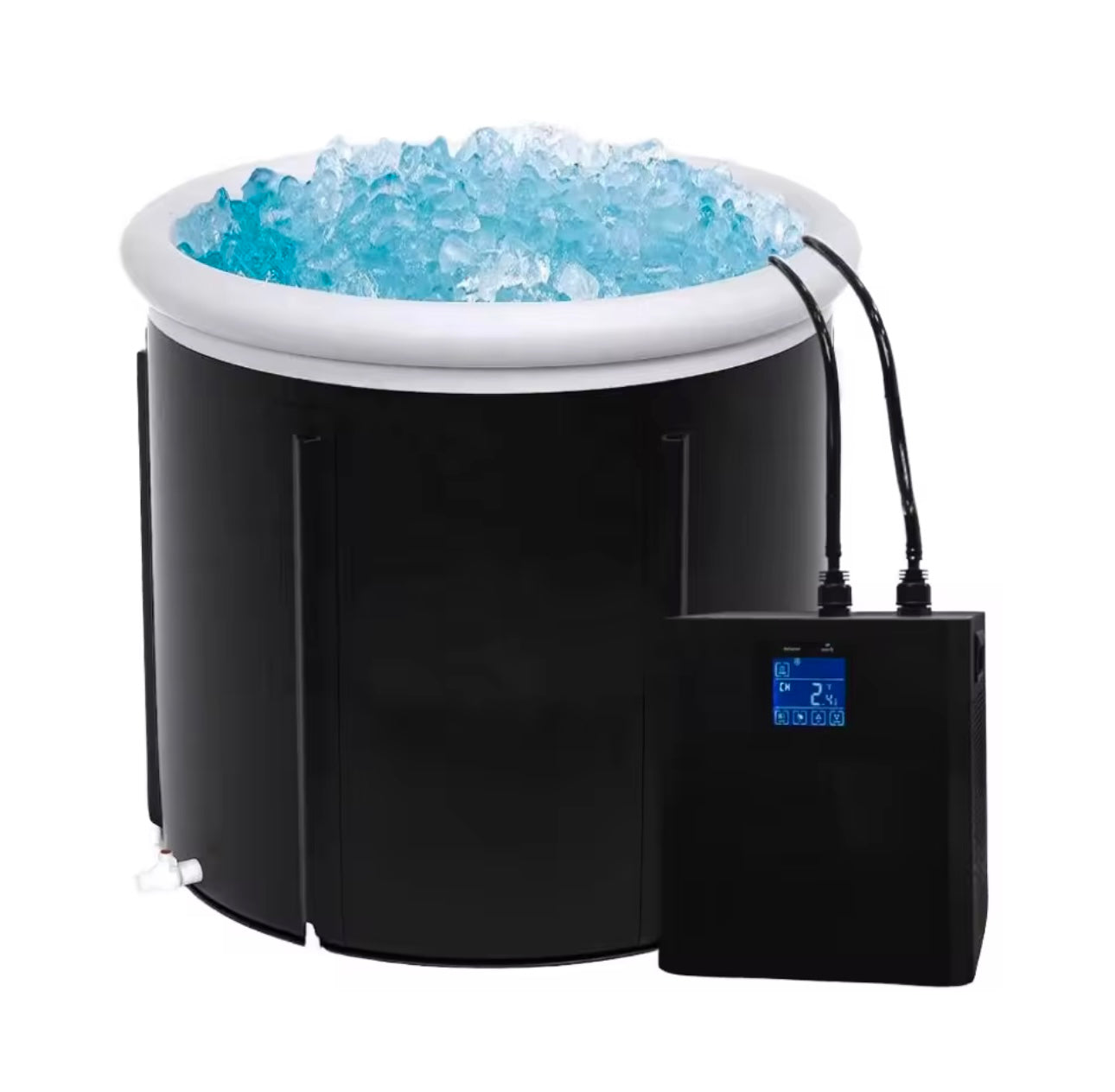 ice bath with chiller attached it