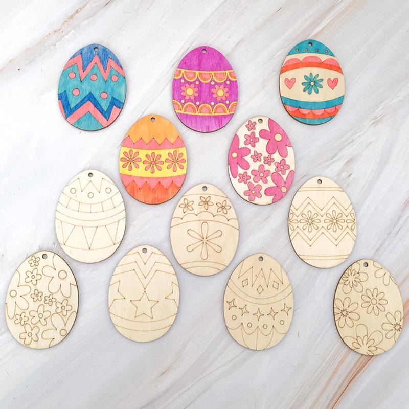 Easter wooden Egg Decoration
