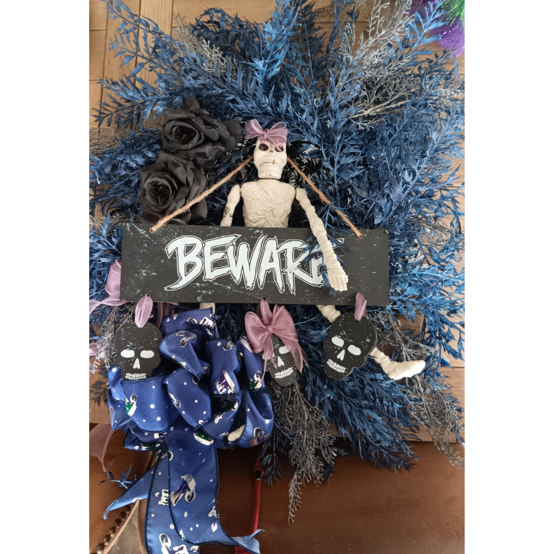 Skeleton Beware Wreath