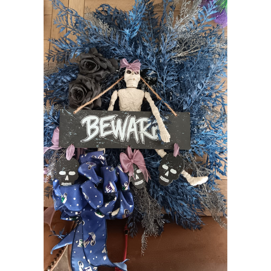 Skeleton Beware Wreath