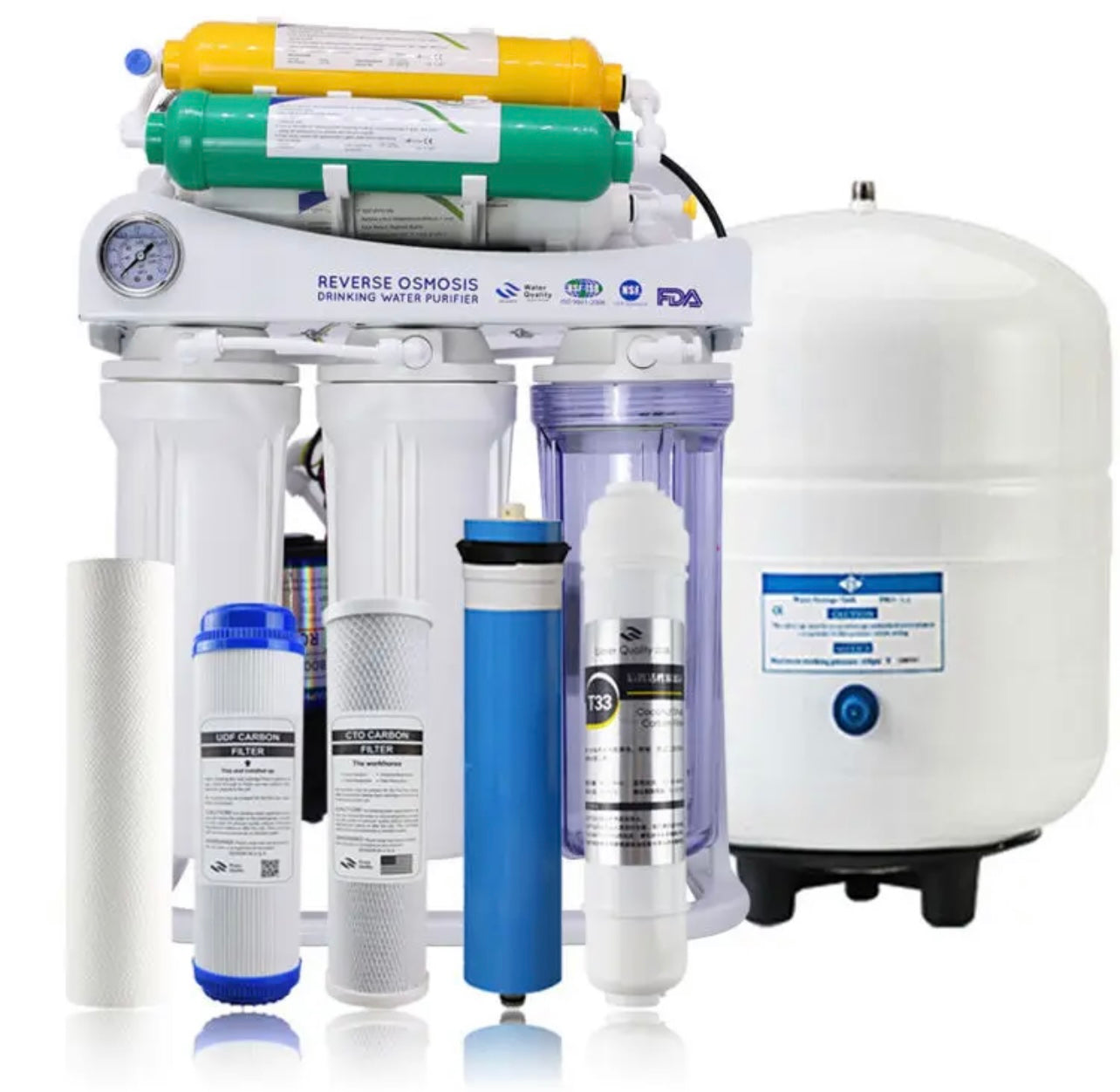5 Stage 75 GPD Reverse Osmosis System (For Safe-to-Drink Tap Water)
