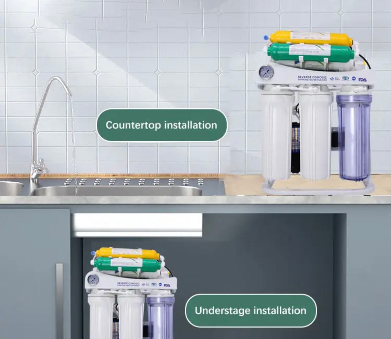 5 Stage 75 GPD Reverse Osmosis System (For Safe-to-Drink Tap Water)