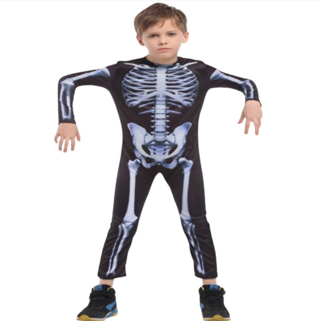 Skeleton Morph Suit Kids