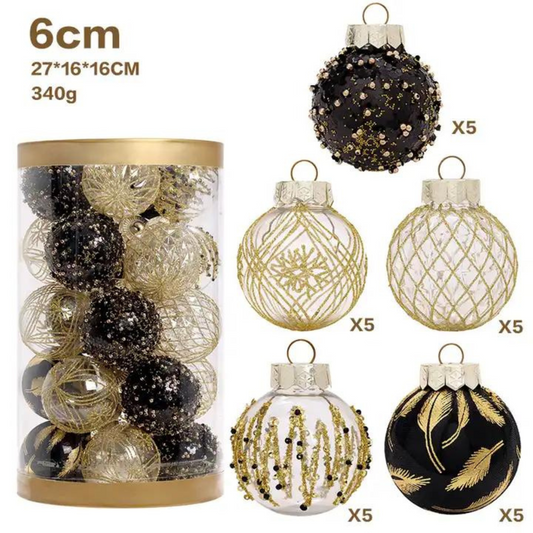 25PCS Christmas  Shatterproof Baubles (6cm