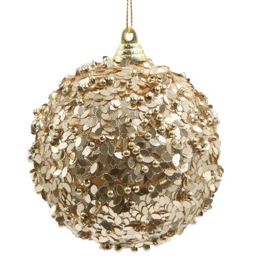 Unique Gold Bauble  3 pcs (9cm) Silver