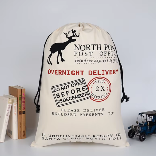 White Christmas Santa Sack