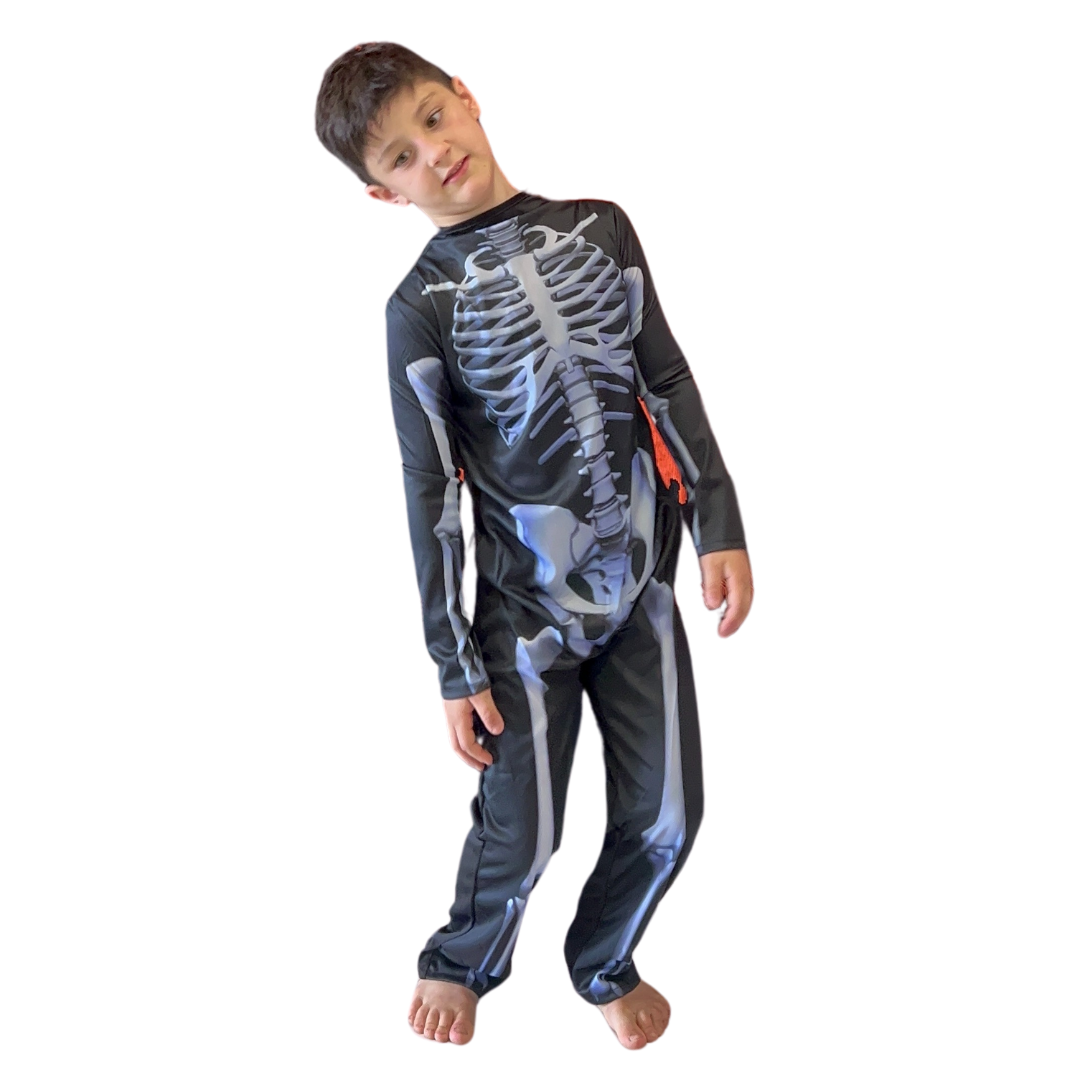 Skeleton Morph Suit Kids