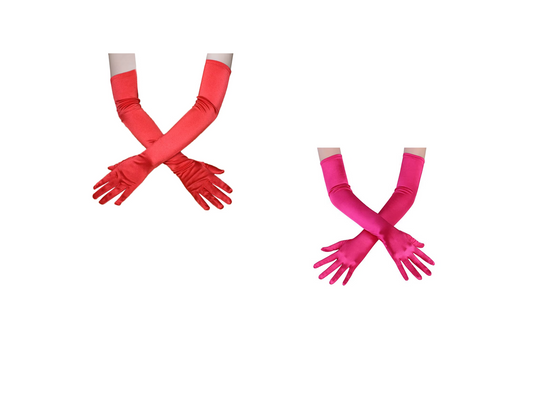 Satin gloves