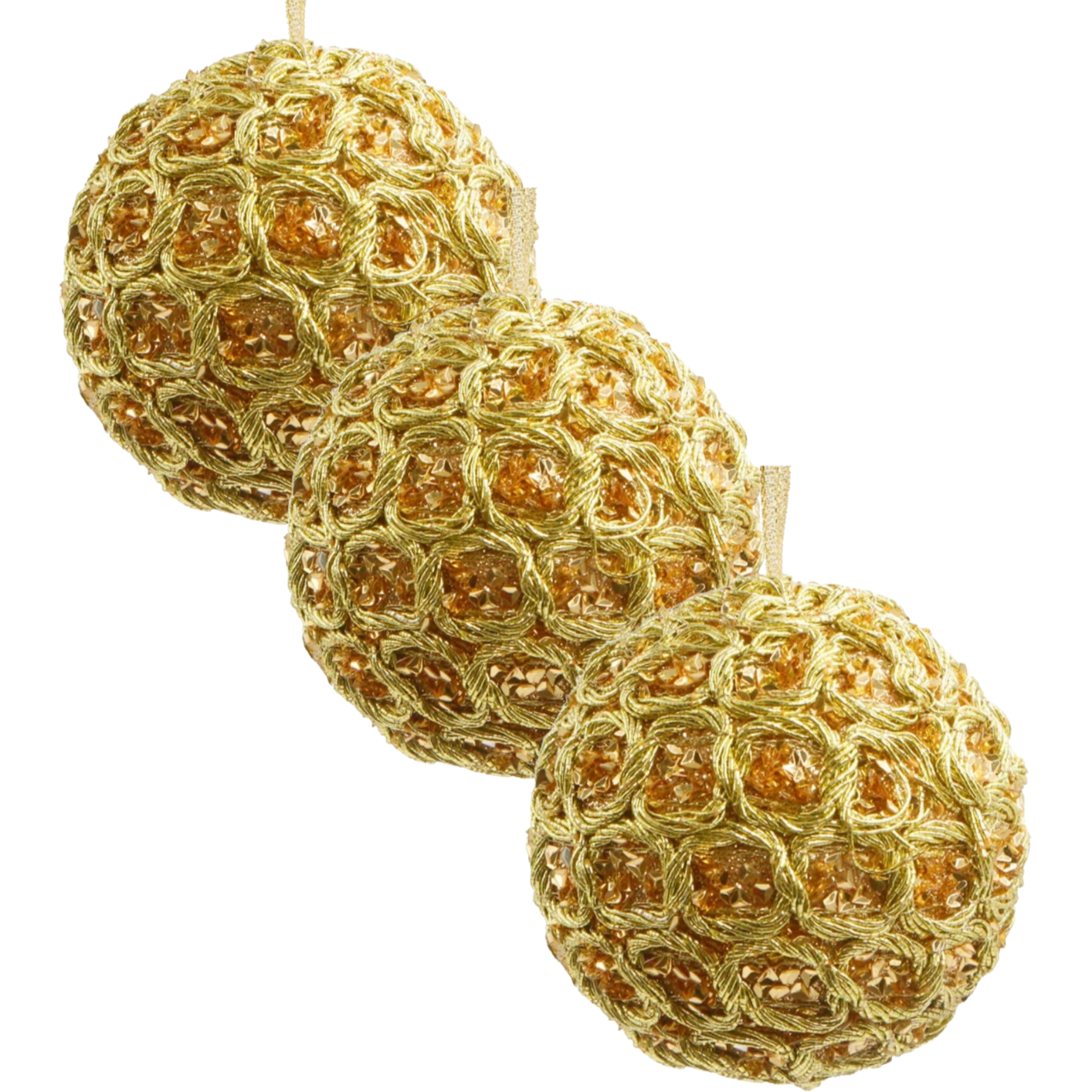 Luxury Gold Baubles 3 pcs Style A