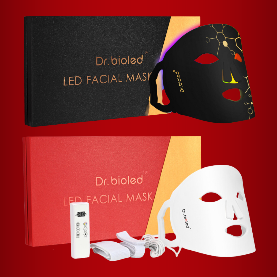 Black and White Led Therapy Face Mask